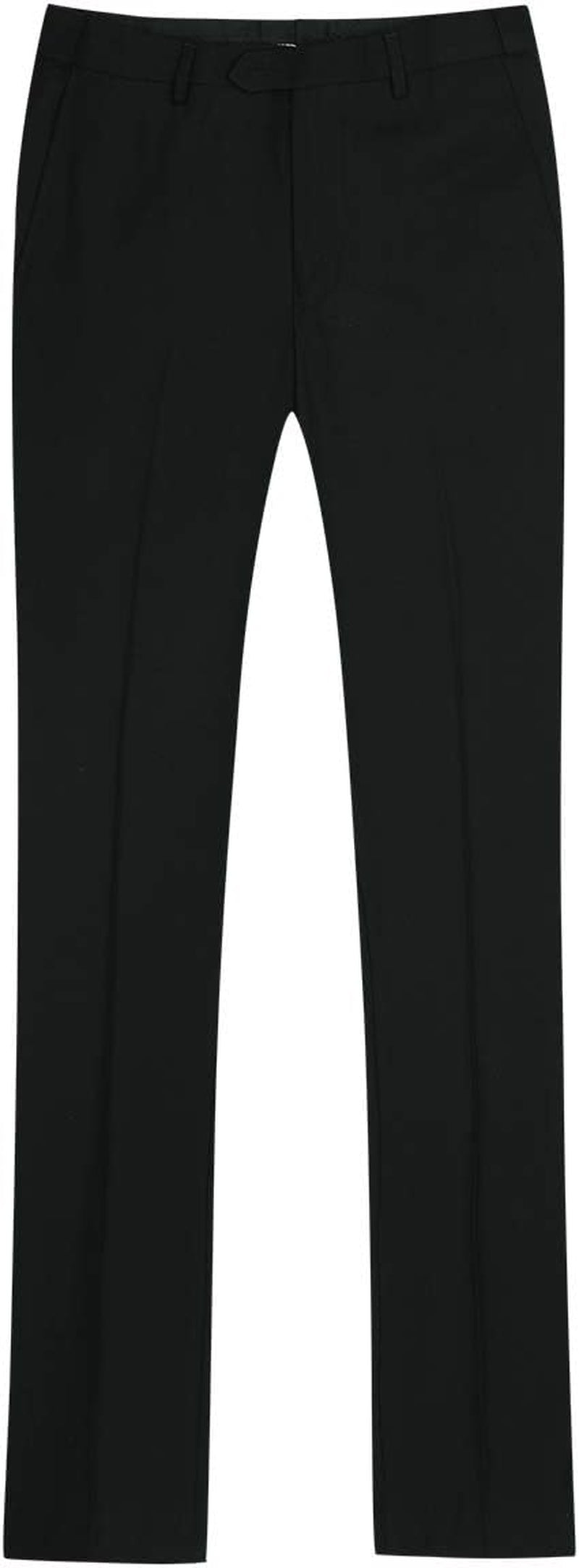 Mens Classic Slim Fit Fit Stretch Flat Front Slacks Dress Pants